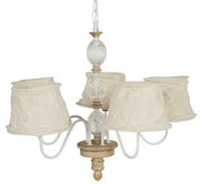 Iron and glass chandelier 68 x 60 cm h