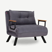Sando folding armchair bed in gray fabric 60 x78xh.78 cm