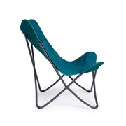 Folding sea chair in Water Green textilene BUTTERFLY GABICCE 77.5x81x h89 cm