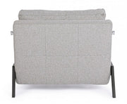 One seat space-saving sofa bed in Beige HAYDEN fabric 95x96x h79 cm