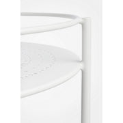 White steel bottle trolley