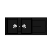 Enigma D200 2 bowl sink and black drainer