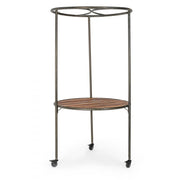 Industrial display unit with roof and wheels D103X199h cm