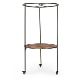 Industrial display unit with roof and wheels D103X199h cm