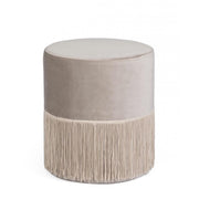 Leilani pouf light gray velvet effect D38 cm