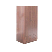 Modular wardrobe with 2 doors and 2 drawers in antique walnut Cm 90x60xH 180