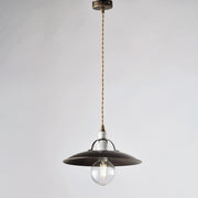 Industrial White Brown Gold iron chandelier one light 30x h14 cm