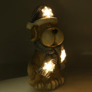 Dog resin led gray hat cm22x19,5h40