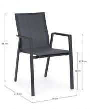 4x Chair with aluminum armrest