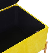 Yellow velvet bench cm78x40h45