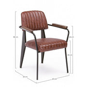 C-BR Nelly vintage chair dark orange vintage 60x63x84h cm