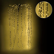 Cascade light 980 fixed LEDs + 140 warm flash al. fixed brown wire 70xh220x6