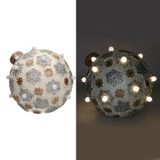 Resin Christmas decoration with led spherecmø25h28