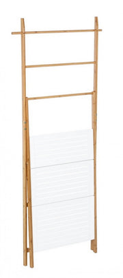 Audrey bamboo and wood shelf with ladder