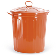 18 L galvanized orange bin