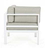 Marinel white garden corner armchair