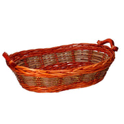 Oval honey wicker basket cm50x38h13
