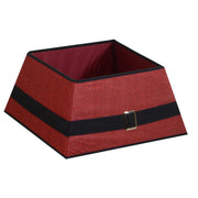 Shaft base cover in red squared black stripe folding fabric cm48x48h25