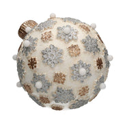 Resin Christmas decoration with led spherecmø25h28