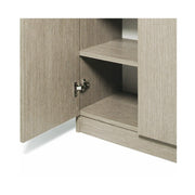 Elm multipurpose shoe cabinet in melamine wood 2 doors h130x71x38 cm