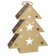 Gold tree metal lantern cm27x7,5h32,5