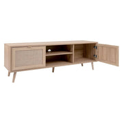 Bali 56A TV stand 2 wicker effect doors
