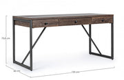 Industrial style Calixte 3-drawer desk 153x66 cm