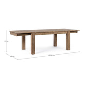 Salford extendable wooden table 160 - 260x100
