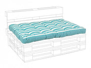 Pallet Seat Cushion Riga Turquoise 120x80xH15 cm