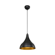 Leda ASZ1338 suspension lamp in black metal