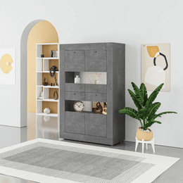 Fiesta 4-door concrete gray sideboard