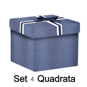 Cardboard box 1-4 blue square cm30x30h28