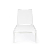 Cruise aluminum sunbed with white wheels