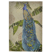 Peacock wooden frame with glitter cm60x90x3