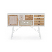 Sideboard 2 doors 2 drawers Eloise in natural wood 80h cm