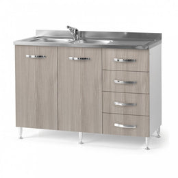 Kitchen sink elm 2 doors with drawers DX Cm 120x50xH 85