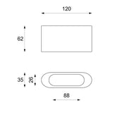 Modern beige stone coffee table 120 x 62 x h 35 cm