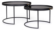 Set of 2 Zeina black modern coffee tables