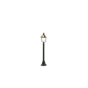 Outdoor lamp post structure in gray die-cast aluminum 128 cm h