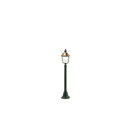 Outdoor lamp post structure in gray die-cast aluminum 128 cm h