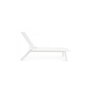 Cruise aluminum sunbed with white wheels