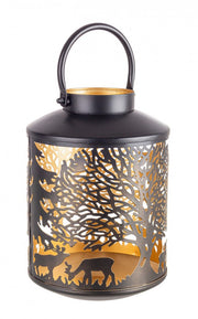 Black Reindeer Daya Bomb Lantern 20x28cm
