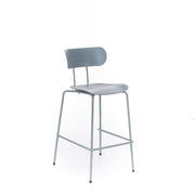 Polypropylene stool with light blue seat