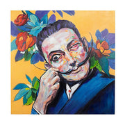 Oil painting on canvas Village 100x100 cm