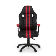 Office armchair with red leatherette Spider armrests