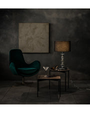 Giuditta table lamp in fabric and black metal STS