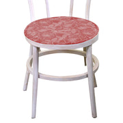 Round brick red wild rose fabric cushion cm40x40h4