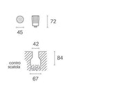 Calp.D.4,5 - 2,5W Led * 3000K steel hangar line