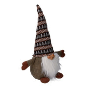 Brown fabric gnome 20,5x20h45 cm