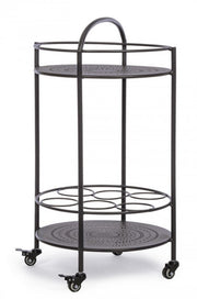 Trolley for bottles in Anthracite Gray steel